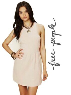 ☀️ Free People Mini Dress in Peach Paisley